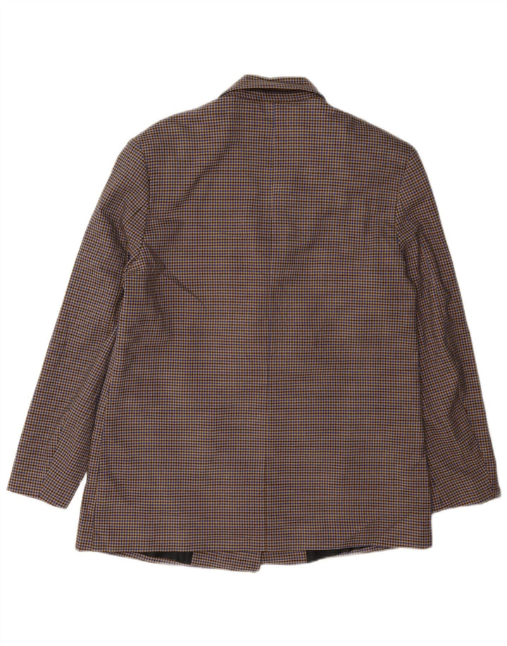 Zara Dame Oversized Blazer Jacket UK 10 Small Multicolor Houndstooth