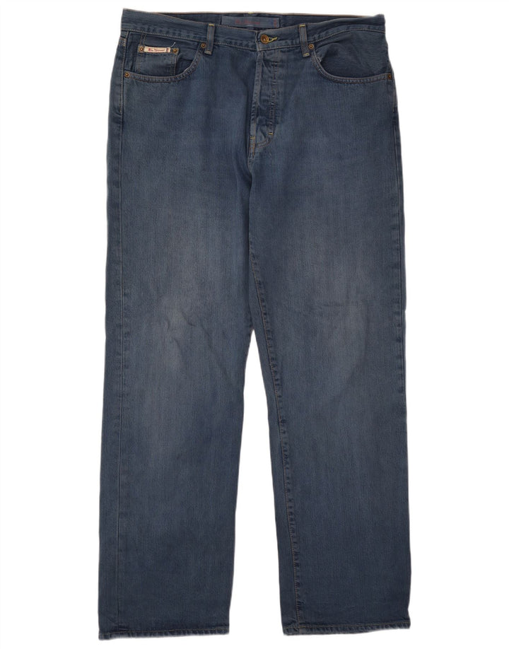 Ben Sherman Straight Jeans til mænd W36 L32 blå bomuld