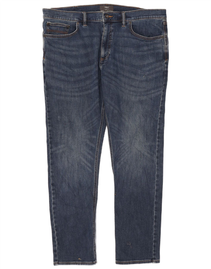 Marks & Spencer Herre Slim Jeans W40 L31 Blå Bomuld