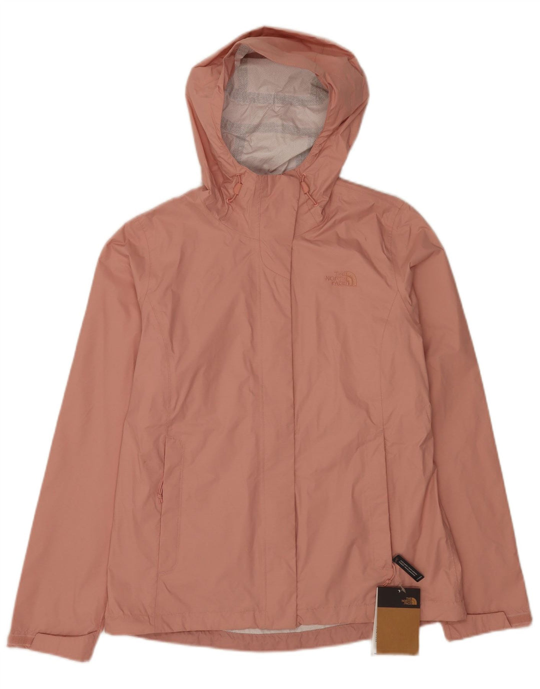 The North Face Regnjakke med hætte til kvinder UK 14 Medium Pink Nylon