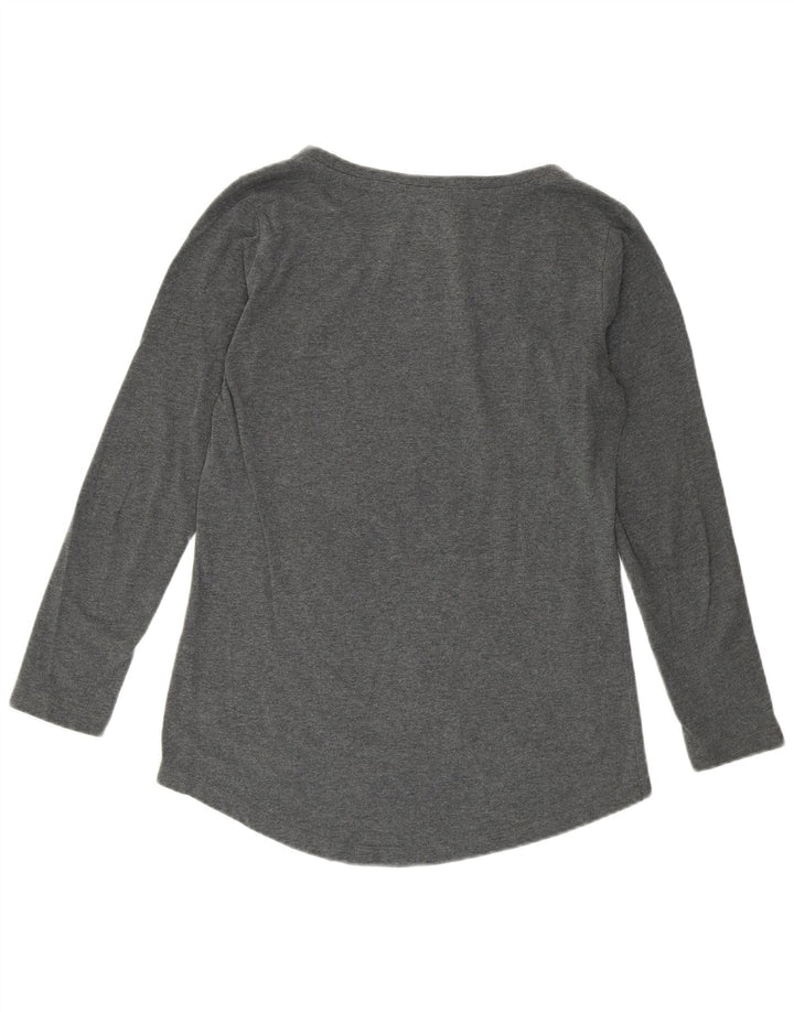 CHAMPION Dame Heritage Fit Grafisk T-Shirt Top UK 14 Stor Grå