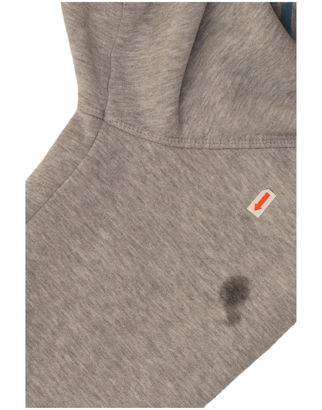 Weird Fish Herre grafisk hættetrøje stor grå flækket