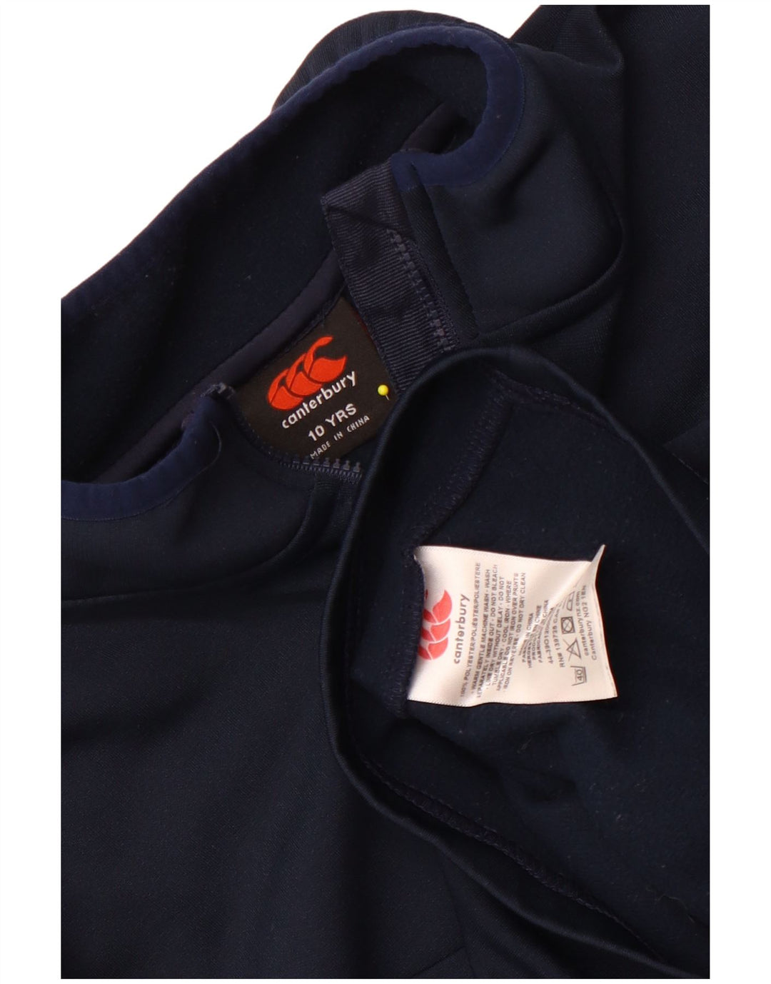 Canterbury Boys Zip Neck Pullover Træningsdragt Top 9-10 år Navy Blue