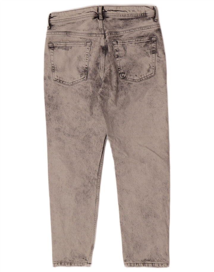Zara Herre Distressed Tapered Jeans EU 40 Medium W31 L26 Grå Bomuld