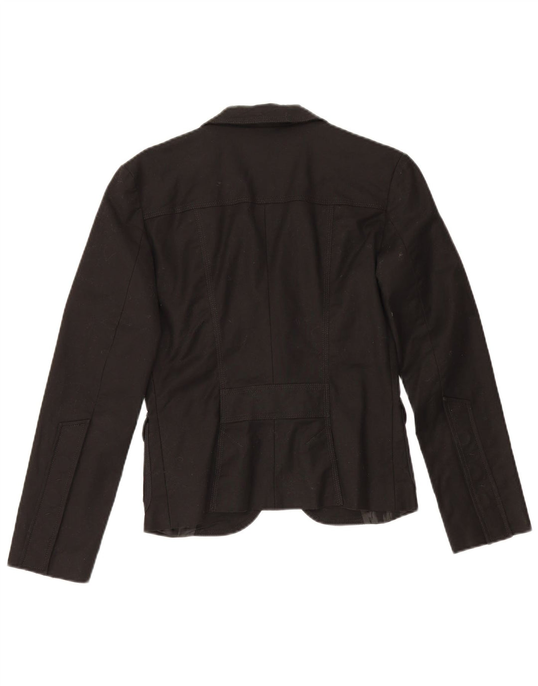 Zara Dame 1 Knap Blazer Jacket UK 10 Small Black Bomuld