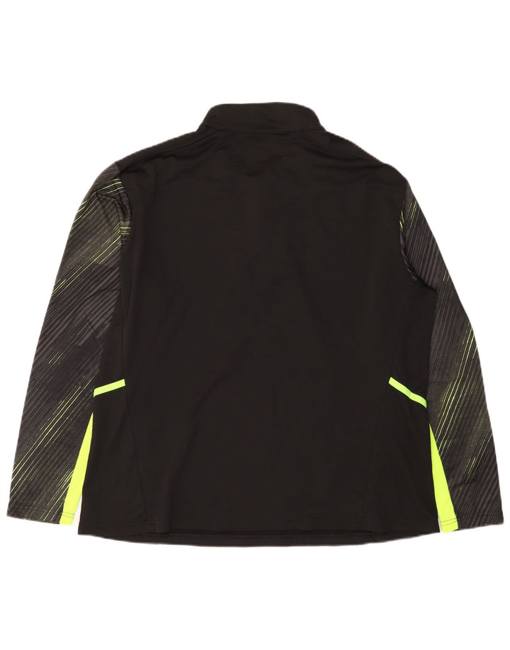 PUMA sweater med lynlås til kvinder, træningsdragt Top UK 18 XL sort stribet