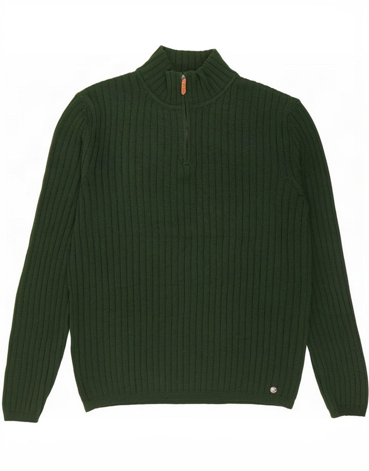 Rifle Herre Zip Neck Jumper Sweater 3XL Grøn