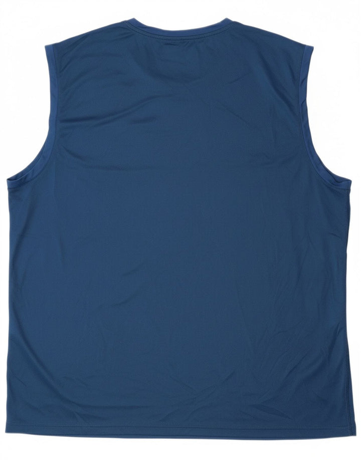 REEBOK Mens Vest Top 2XL Blue Polyamide