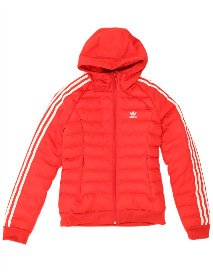 Adidas hættejakke til kvinder UK 6 XS rød polyester