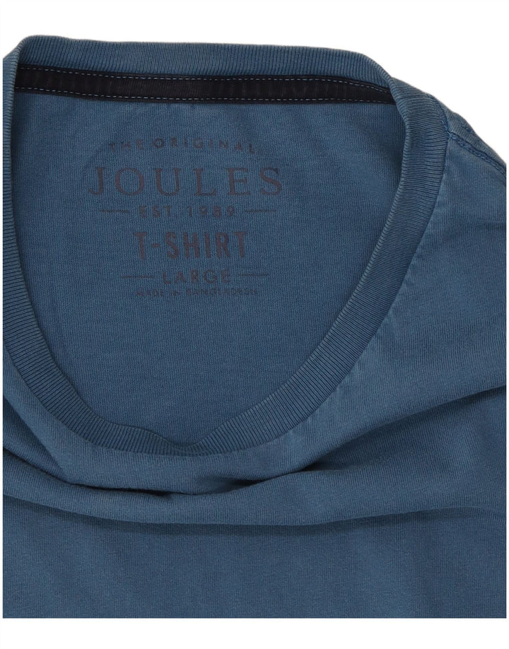 Joules Herre T-Shirt Top Stor Blå Bomuld
