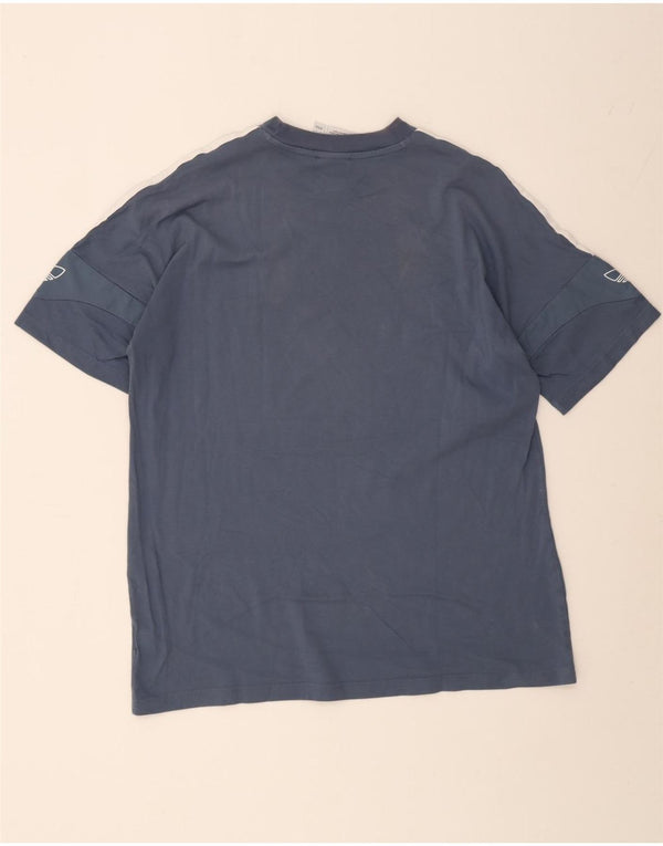 Adidas Mens T-Shirt Top Large Blue Cotton
