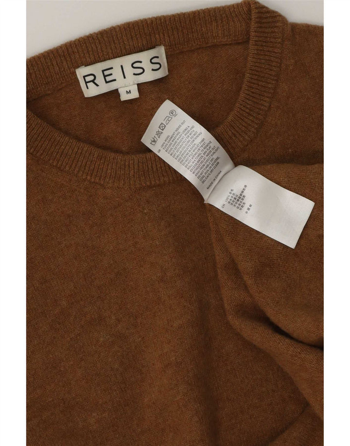 Reiss Dame Jumper Sweater UK 14 Medium Brun Uld