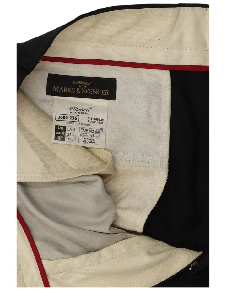 Marks & Spencer Herre Pegged Suit Bukser W34 L30 Grå uld