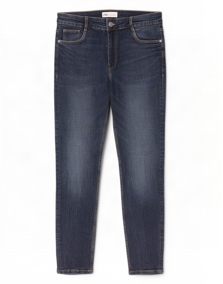 Zara Dame Slim Jeans EU 40 Medium W30 L27 Blå Bomuld