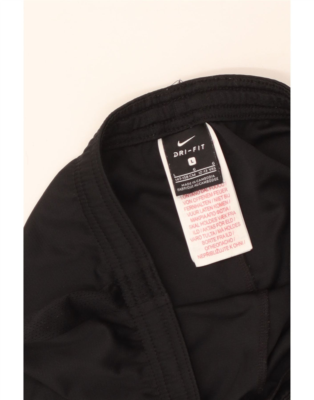 NIKE Dri Fit sportsshorts til drenge 12-13 år Stor sort polyester