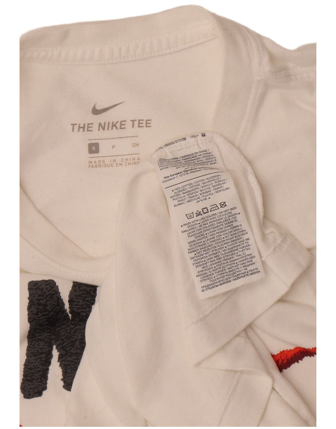 Nike grafisk t-shirt top til mænd, lille hvid bomuld