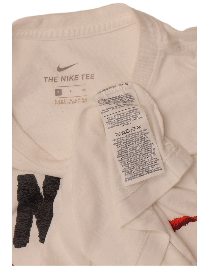 Nike grafisk t-shirt top til mænd, lille hvid bomuld