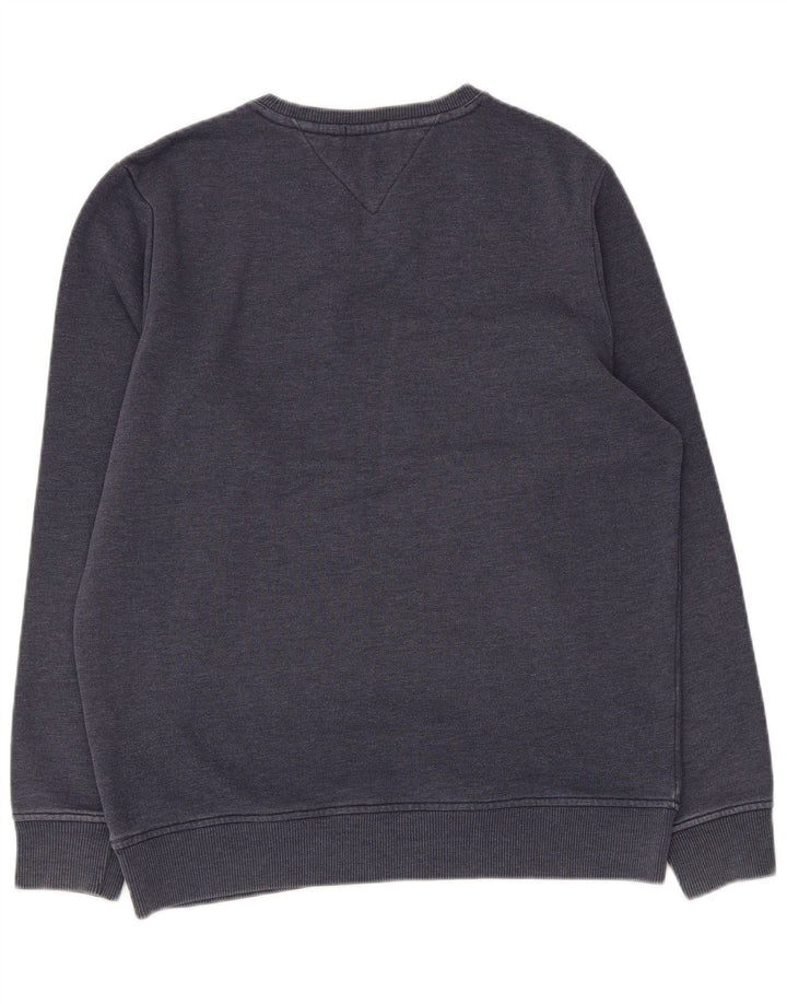 Tommy Hilfiger Herre Sweatshirt Jumper Large Navy Blue Colourblock