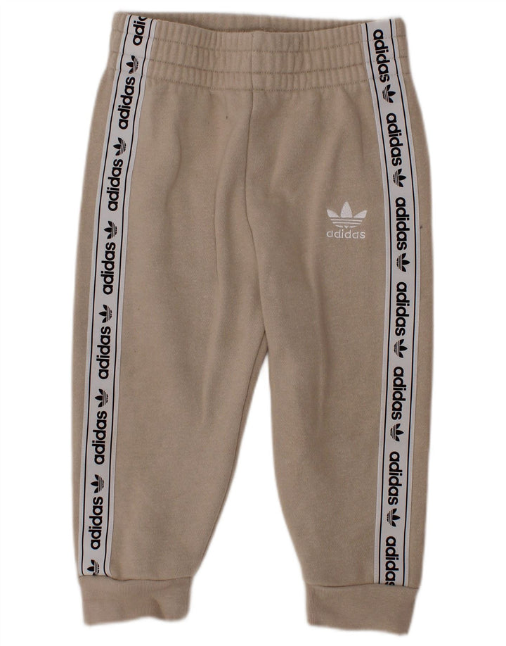 ADIDAS Baby Boys Graphic Joggers Træningsdragt Bukser 12-18 måneder Beige