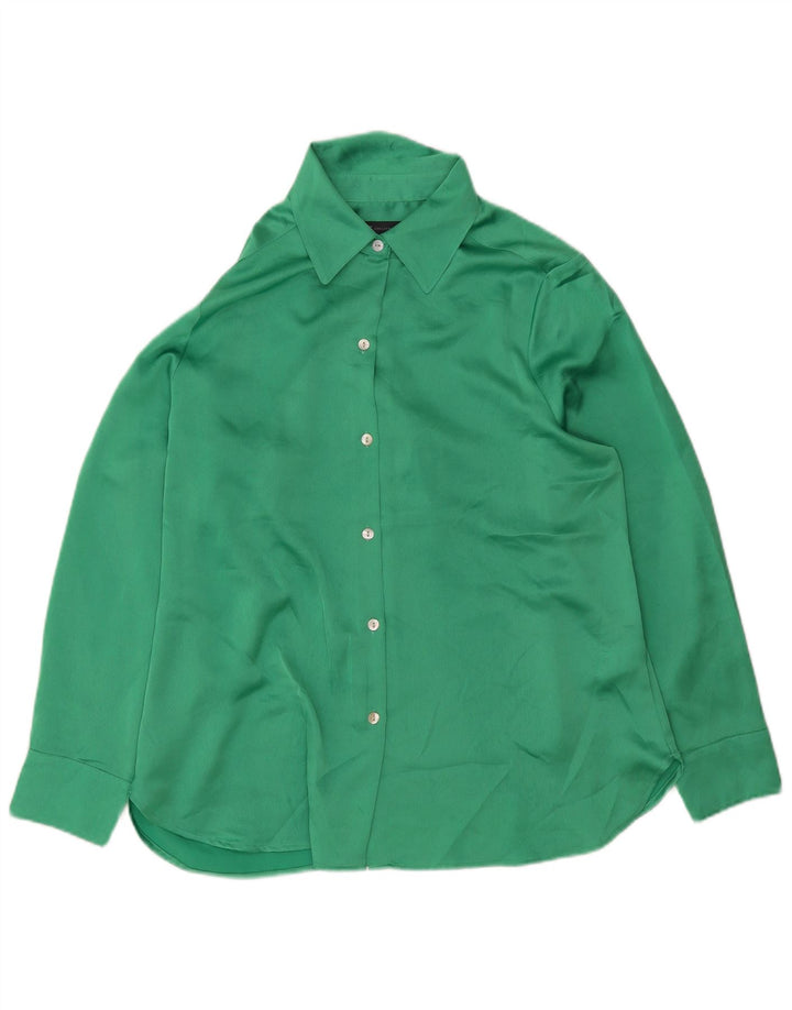 Marks & Spencer Dameskjorte UK 14 Stor grøn polyester