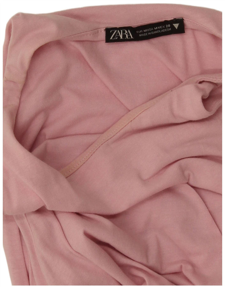 Zara Dame ærmeløs Maxikjole UK 12 Medium Pink