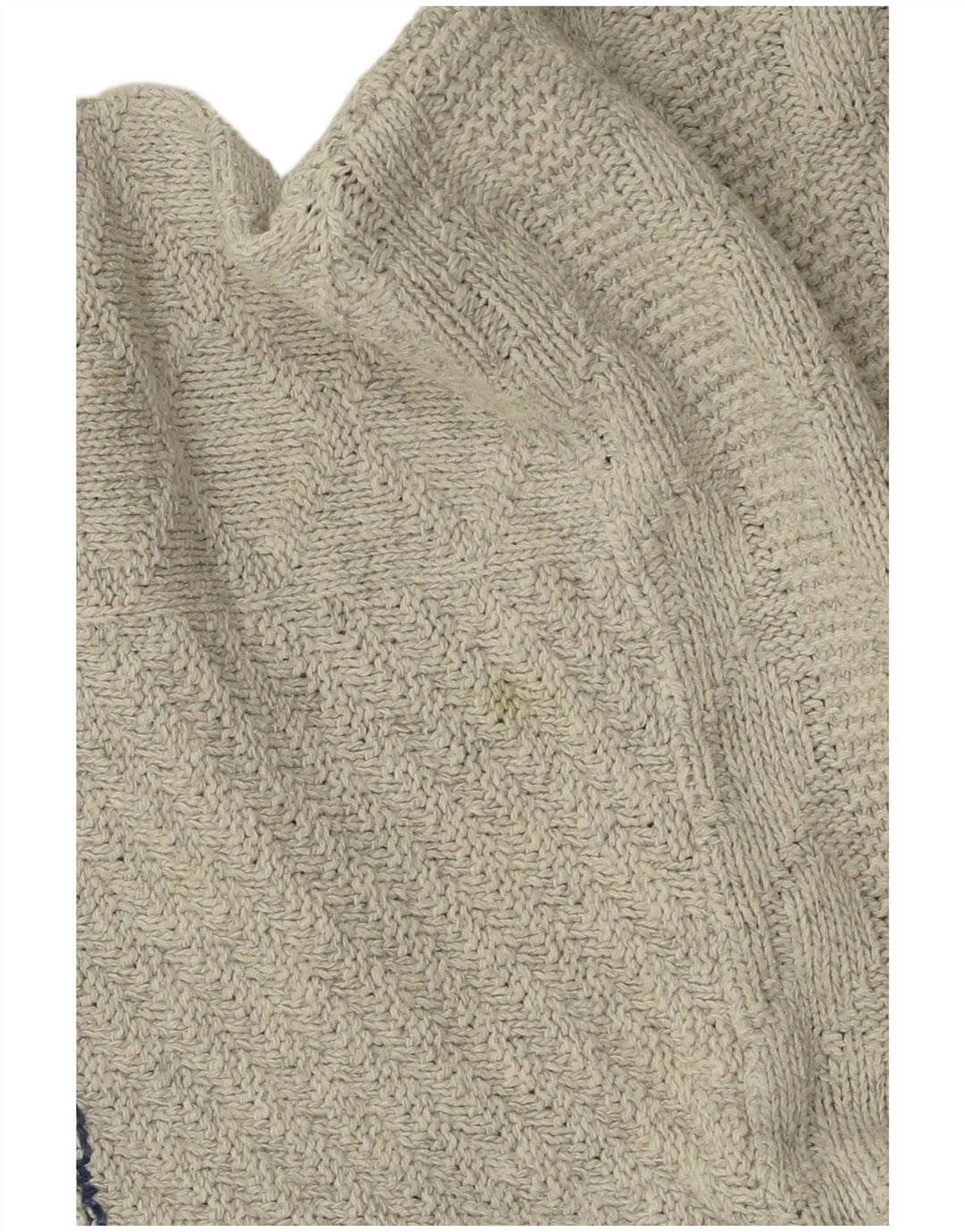 VINTAGE Herre V-hals sweater Stor grå stribet