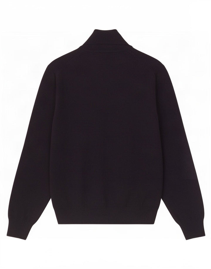 Gant Herre Zip Neck Jumper Sweater Medium Navy Blue Uld