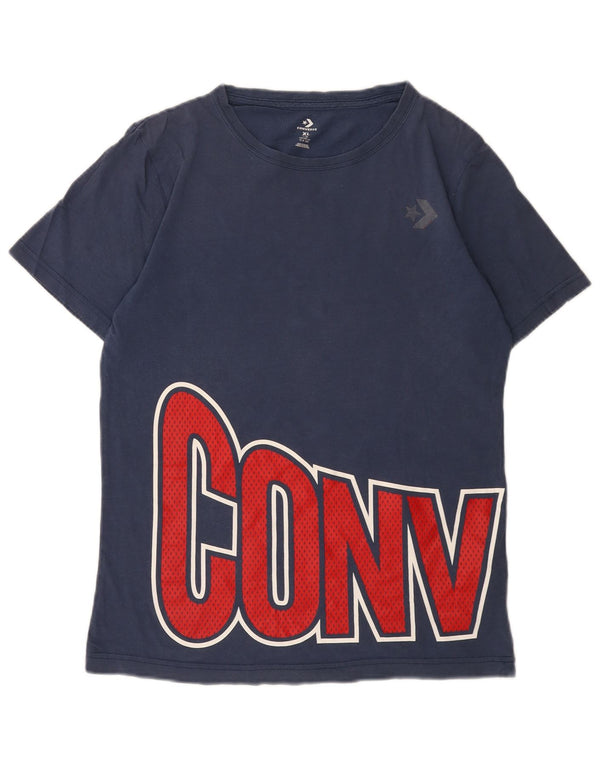 Converse drenge grafisk t-shirt top 13-14 år XL marineblå bomuld