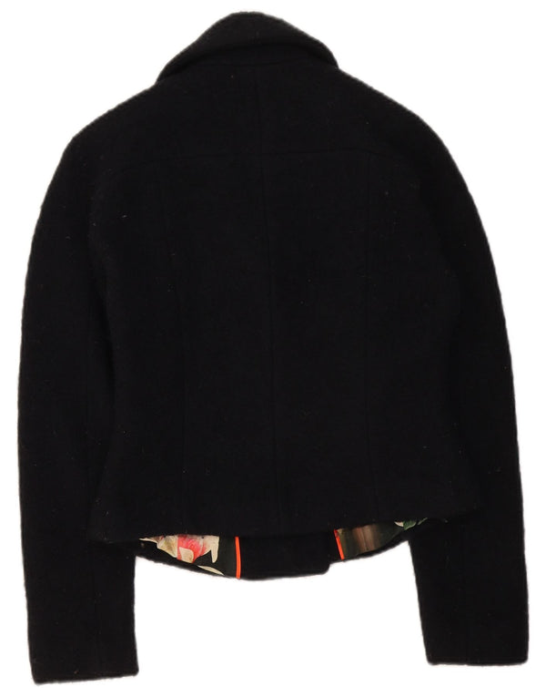 Ted Baker Dame Bolero Jacket UK 8 Small Black Wool