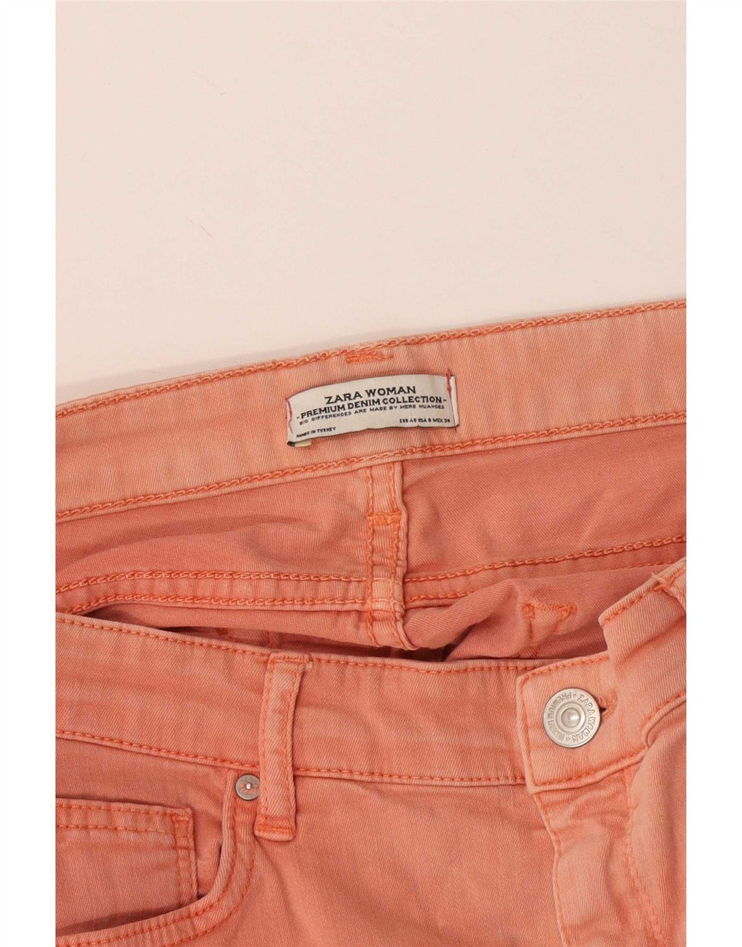 Zara Dame Skinny Jeans EU 40 Medium W30 L26 Orange