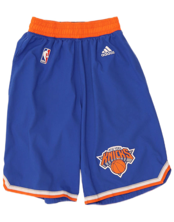 Adidas Herre New York Knicks grafiske sportsshorts Small Blue Colourblock