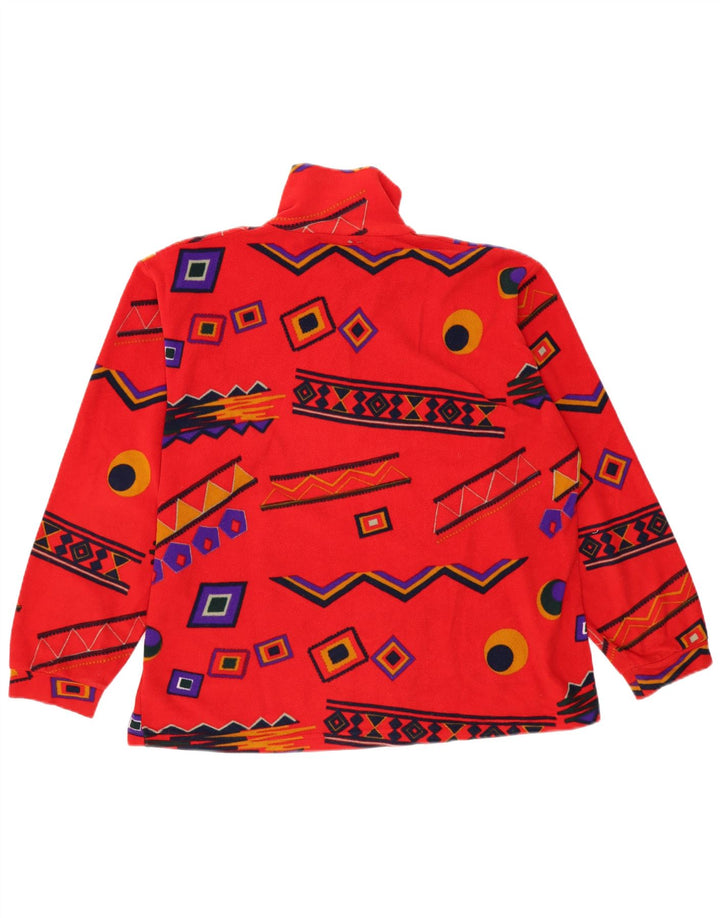 Bailo Herre Fleece Jumper med lynlås XL Rød Geometrisk