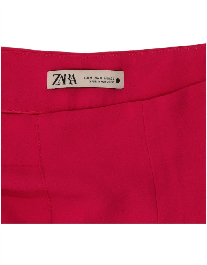 Zara kvinders brede ben Casual bukser Medium W30 L29 Pink