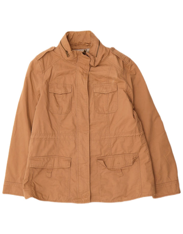 Marks & Spencer Dame Indigo Hooded Utility Jacket UK 14 Large Beige
