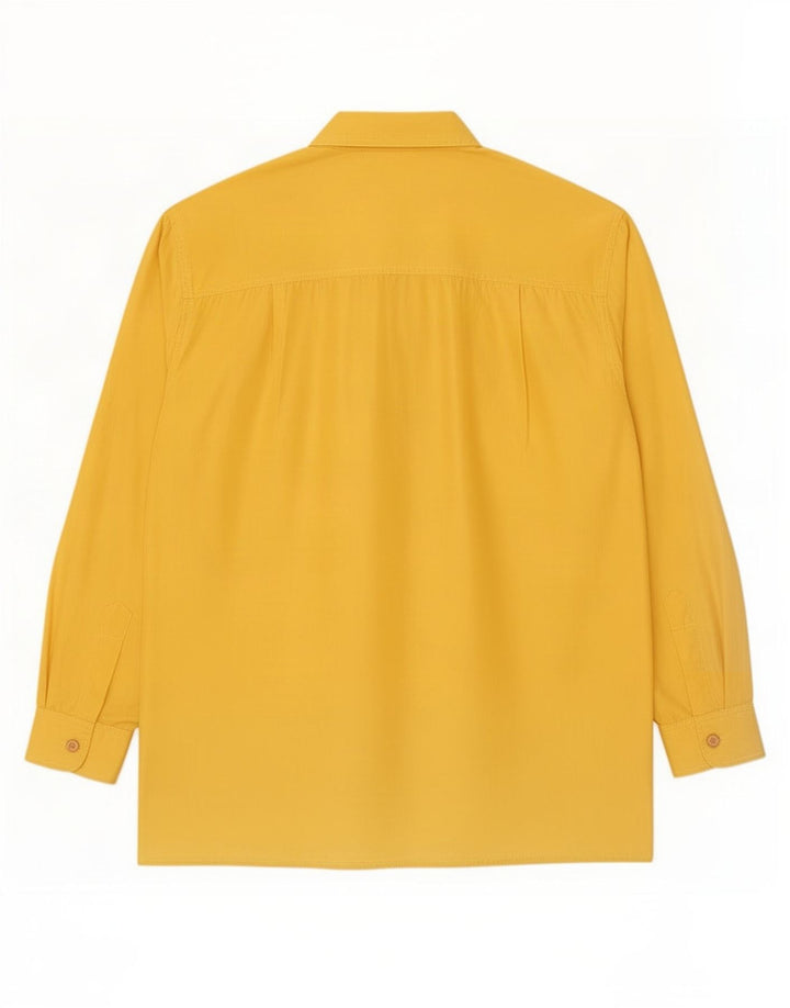 Vintage herreskjorte medium gul silke