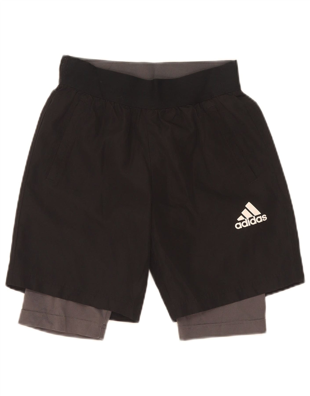 Adidas Boys Climalite Sportshorts 9-10 år Small Black Polyester