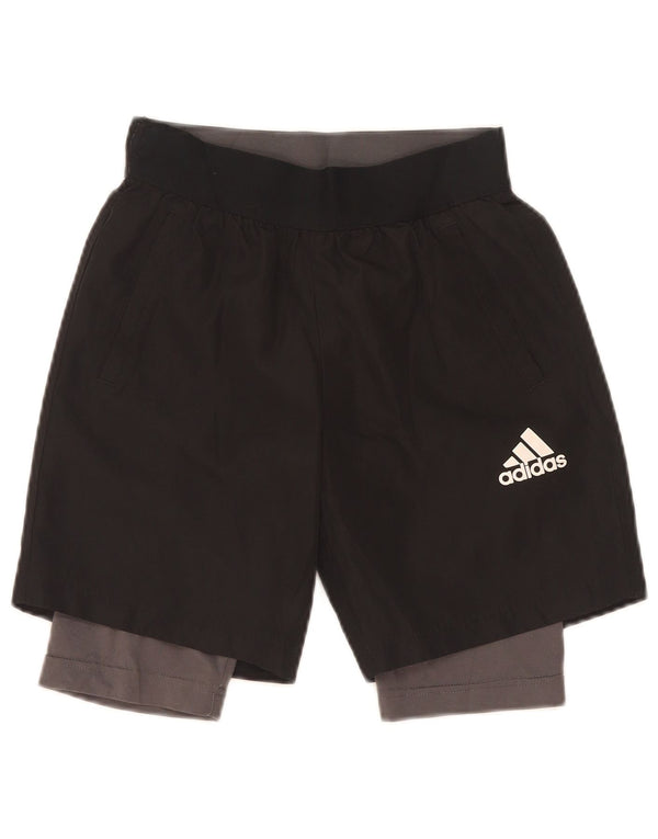 Adidas Boys Climalite Sportshorts 9-10 år Small Black Polyester