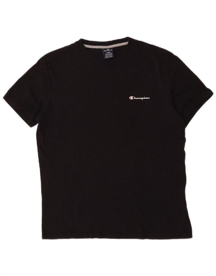Champion Herre T-Shirt Top Stor Sort Bomuld