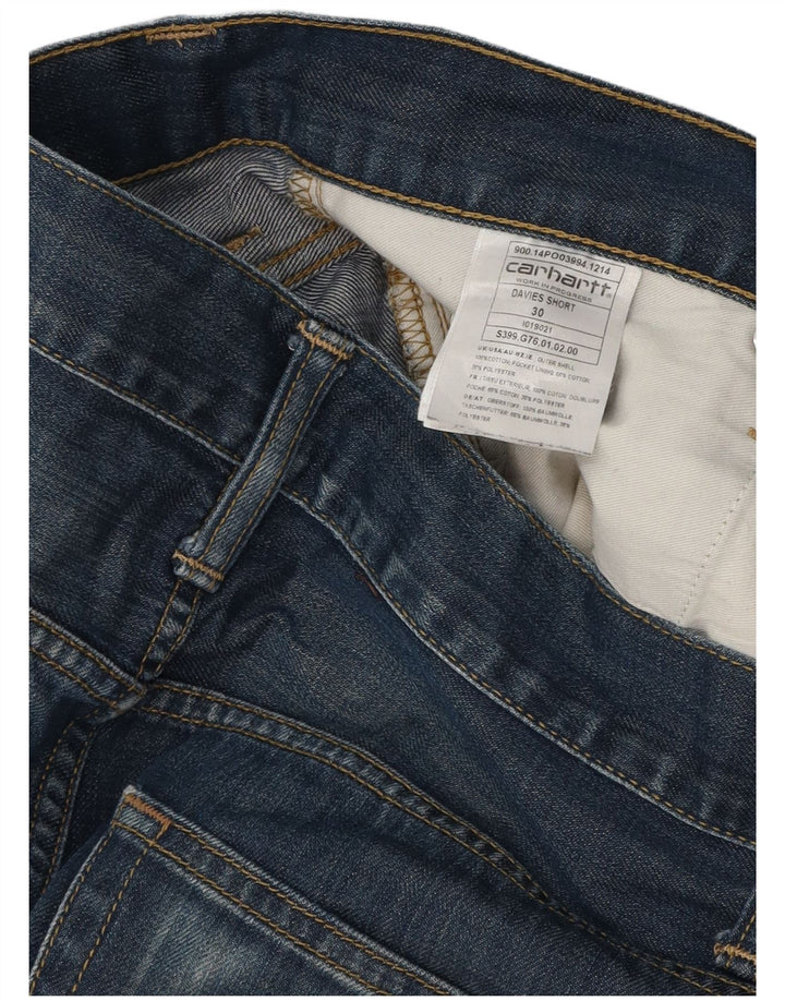 Carhartt Herre Denim Shorts W30 Medium Blue Bomuld