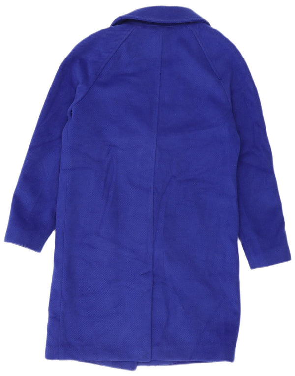 Marks & Spencer Dame Oversized Overfrakke UK 8 Small Blue Polyester