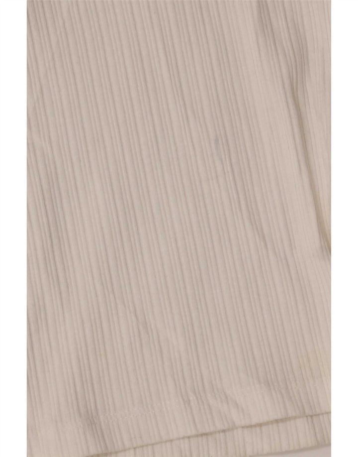 Zara Womens Crop Top 3/4 ærme UK 8 Small White