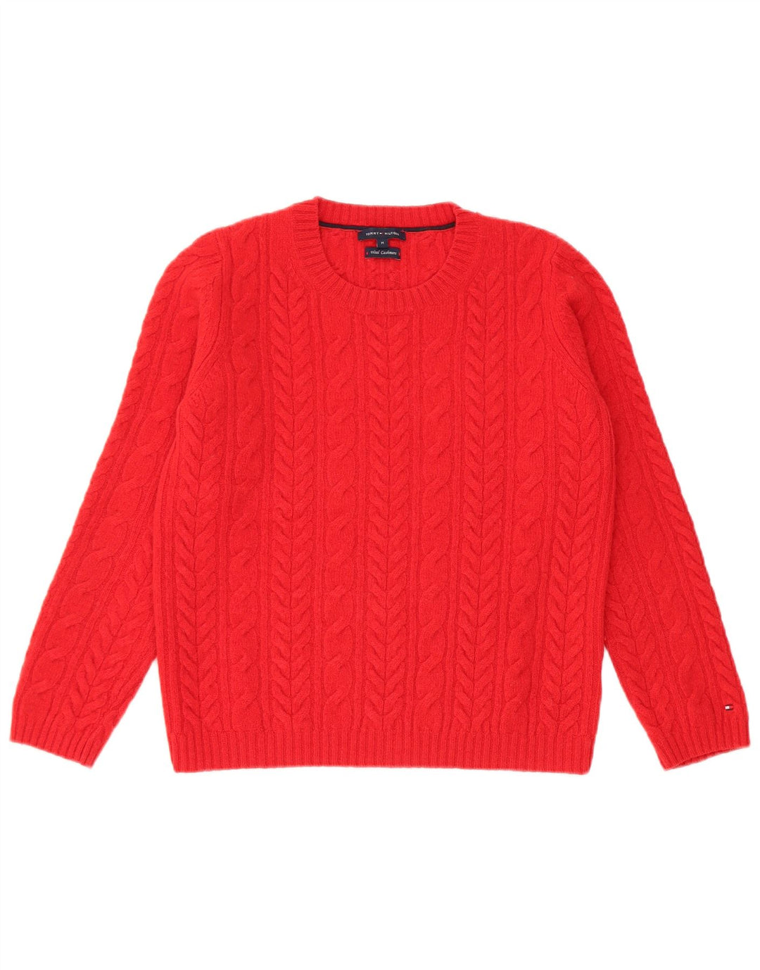 Tommy Hilfiger dame sweater med rund hals DK 12 Medium rød uld