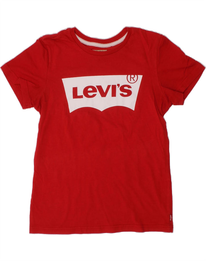 LEVI'S Boys Graphic T-Shirt Top 11-12 Years Red Cotton Vintage Levi's and Second-Hand Levi's from Messina Hembry 