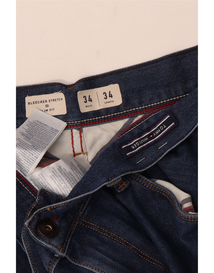 Tommy Hilfiger Herre Bleecker Slim Jeans W34 L34 Blå Bomuld