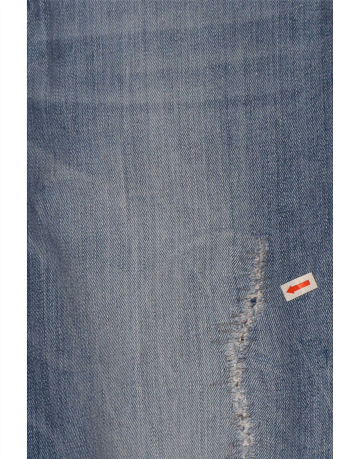 Guess Mænd Distressed Skinny Jeans W33 L33 Blå Bomuld