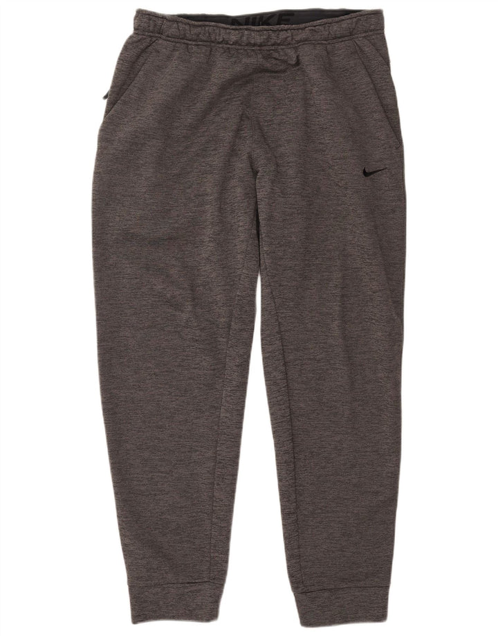 Nike Herre Therma-Fit Hel træningsdragt med hætte, stor grå flækket polyester