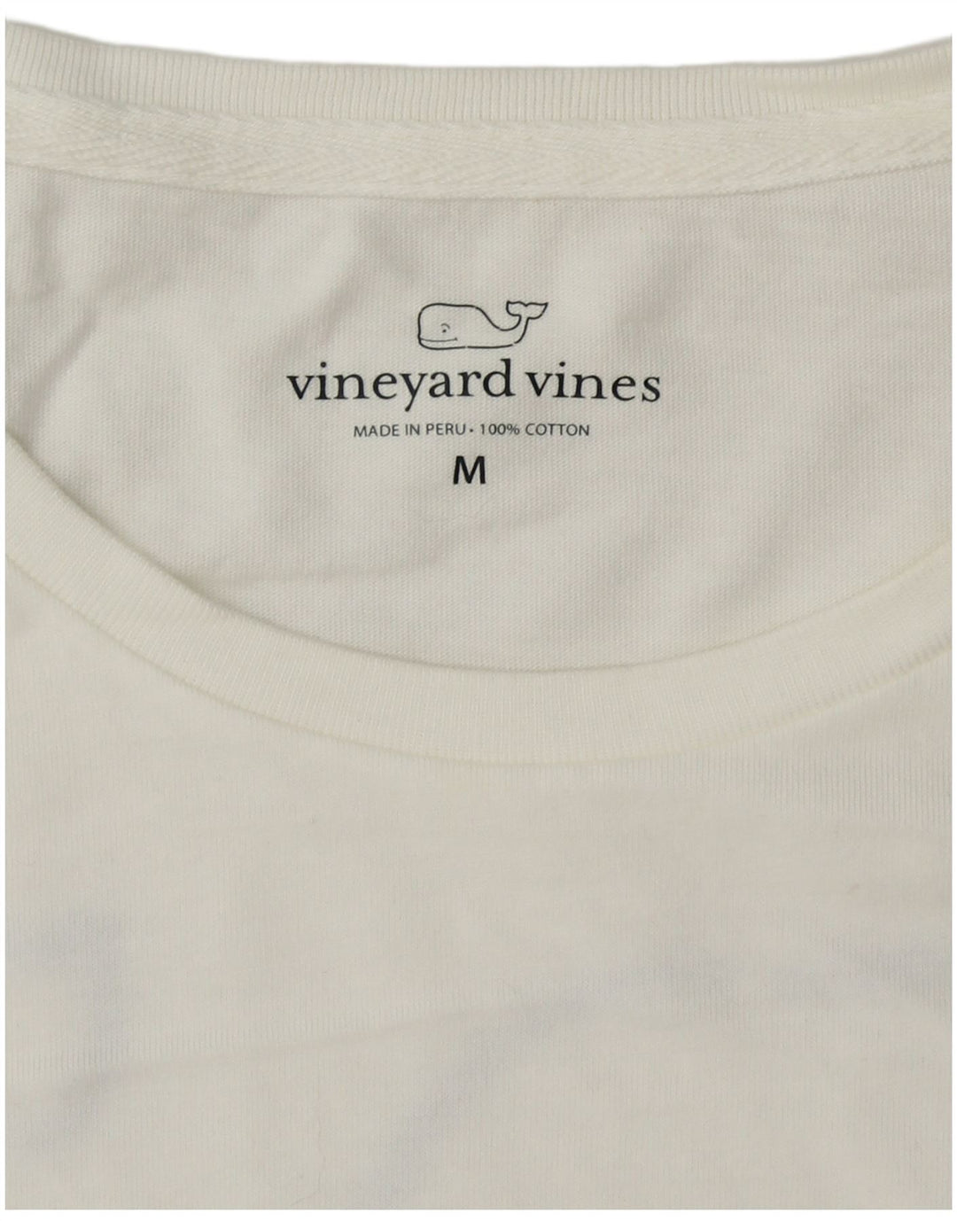 VINEYARD VINES Herre grafisk top Langærmet medium hvid bomuld
