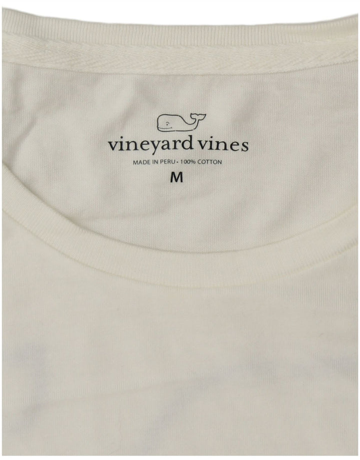 VINEYARD VINES Herre grafisk top Langærmet medium hvid bomuld