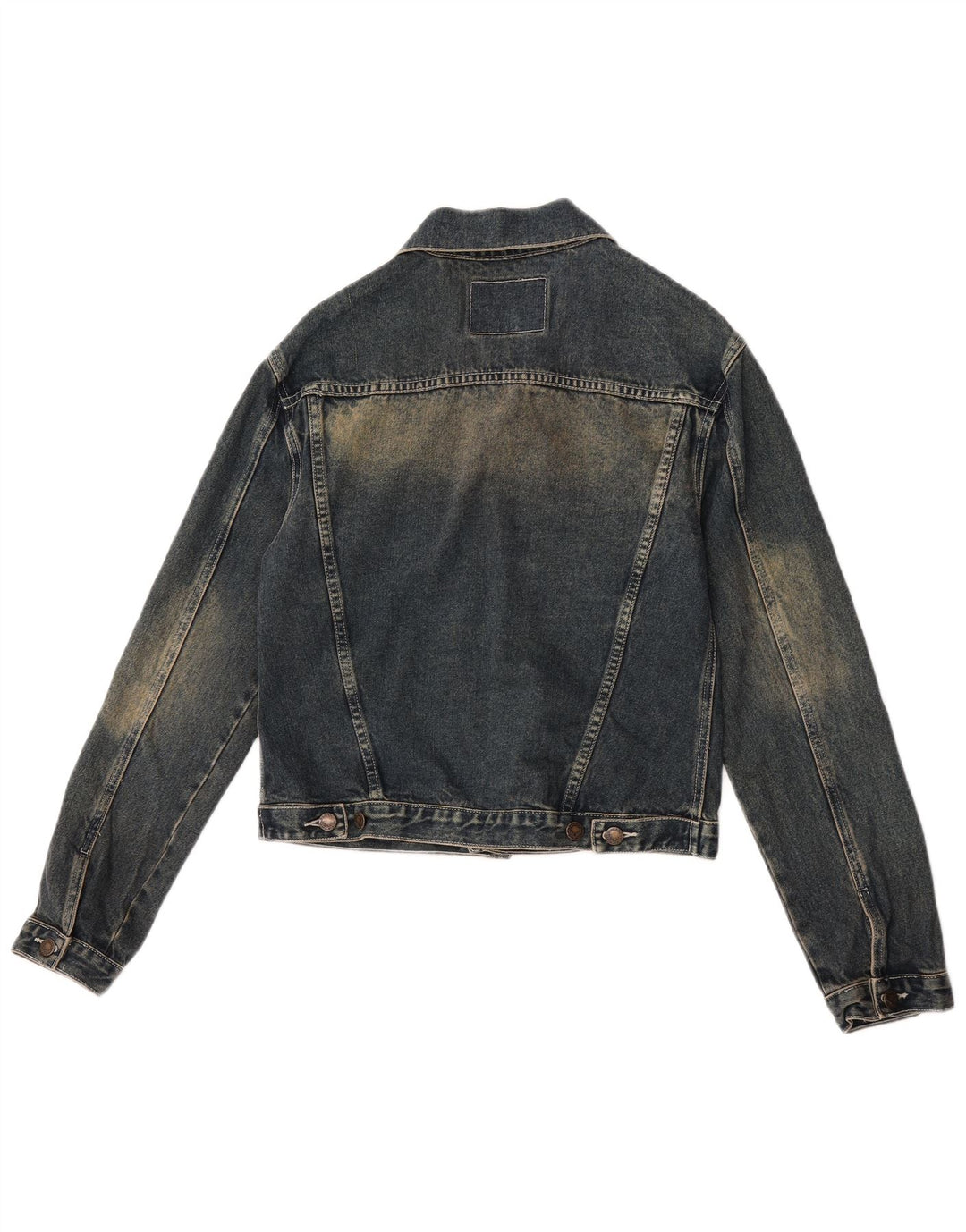 Vintage Dame denimjakke UK 14 Medium Navy Blue Bomuld