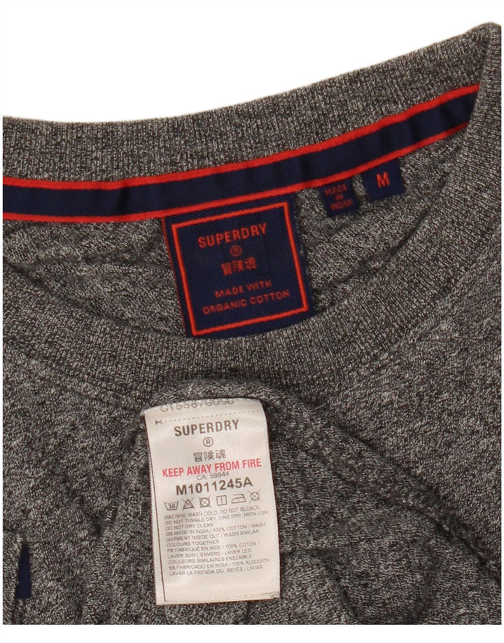 Superdry T-shirt top mellem grå bomuld til mænd